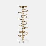 Sagebrook Home 18211-05 Metal, 15" Ring Toss On Acrylic Candleholder, Gold