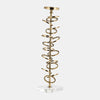 Sagebrook Home 18211-06 Metal, 18" Ring Toss On Acrylic Candleholder, Gold