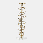 Sagebrook Home 18211-06 Metal, 18" Ring Toss On Acrylic Candleholder, Gold