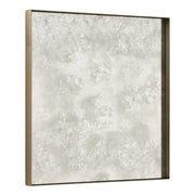 Redric Square Mirror with Plated Brushed Brass Stainless Steel Frame