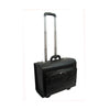 AmeriLeather Rolling Laptop Case – 18" Leather Business Organizer with Combo Locks and Telescopic Handle