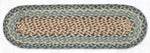 Earth Rugs Dark Green Oval Jute Stair Protector 27"x8.25" Eco-Friendly