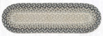 Earth Rugs Handcrafted Gray, Sand & Ivory Oval Jute Stair Tread – 27"x8.25"