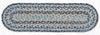 Earth Rugs denim oval braided jute stair tread 27x8.25