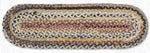 Earth Rugs Handcrafted Random Multi-Color Oval Jute Stair Tread – 27"x8.25"