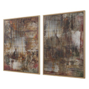 Contemporary Abstract Wall Set – Patina-Inspired Art Pieces