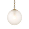 Elegant Textured Glass Hanging Light – 30" Pendant with Iron Accents
