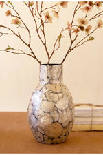 capiz shell vase,