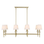 Uttermost Arques 8‑Light Brass & Crystal Linear Chandelier