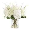 Cream hydrangea floral centerpiece