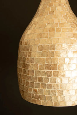 spun bamboo pendant light