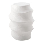 Uttermost Winded Outdoor Accent Table-White Glass Reinforced Concrete with Fluid Wavy Design