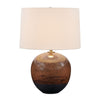 Rust Brown Table Lamp – Decorative Ceramic With Lined Shade – 23.75" H – Uttermost