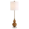 Uttermost UT30431-1 Sienna Caramel Glass Buffet Lamp with Antique Brass Accents