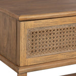 soft oak and rattan decor