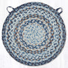 Denim Blue Braided Jute Chair Pad – Earth Rugs Square 15.5" Seat Cushion