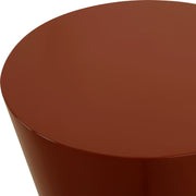 Uttermost 50072 Hepler Gloss Terracotta Drink Table with Bold Earthy High Shine Finish
