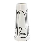 Sagebrook Home 17414-01 Ceramic, 8", Vase With Handles, White