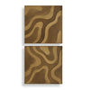 Sculptural Wooden Wall Panels Set of 2