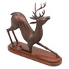 Metal Stretching Deer Sculpture – Rustic Tabletop Decor