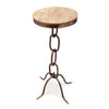 Small Chain Link Iron End Table – Industrial Accent