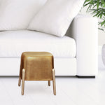 Brass & Nickel Finish Four-Leg Side Table – 14"H Sculptural Metal Accent by SPI Home