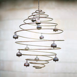 Copper Finish Wind Decor With Bells Decorative Iron Outdoor Hanging Accent by SPI