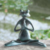 Zen Meditating Frog Statue – 11” Verdigris Garden Sculpture by SPI Home