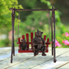 Rustic Bear and Cubs Sculpture – Wildlife Cabin Porch Swing Décor