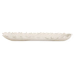 Uttermost 18269 Ripple Crest Bowl with Elongated Design Ruffled Edges and Matte White Finish