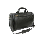 Amerileather 18-Inch Black Leather Weekender – Compact Travel Duffel Bag with Classic Styling and Spacious Interior