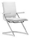 Zuo Modern Lider Plus Conference Chairs White – Set of 2