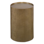 Uttermost Adrina Round Gold Drum Table for Living Room