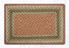 Rustic Olive Burgundy Gray Braided Jute Oblong Rug – Farmhouse Accent