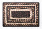 Earth Rugs Oblong Braided Jute Rug – Mocha & Frappuccino Handcrafted Accent Rug