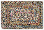 Rustic Farmhouse Natural Jute Oblong Rug 72