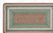 Buttermilk & Cranberry Braided Rug – Oblong Jute 27x45 Floor Accent