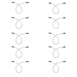 Alligator Connector Cords (Pack of 10) – 24" L 18-Gauge Black Alligator Clip Leads by GSC International Inc.