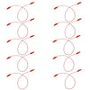 24 Inch Red Alligator Clip Connector Cords (10 Pack)