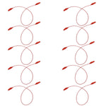 Alligator Connector Cords (Pack of 10) – 24" L 18-Gauge Red Alligator Clip Leads by GSC International Inc.