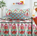 Floral Pattern Quilt Set – Easy Care Cotton