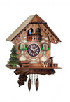9" Quartz Chalet Clock – 8.5 in – Black Forest Hand-Carved Dancers – River City Clocks