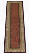 Earth Rugs Burgundy/Mustard Oblong Braided Rug – Cabin-Style Floor Accent