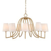 Seville 9 Light Gold Finish Chandelier 42 Inch Wide