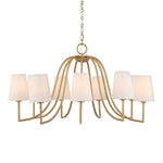 Uttermost Seville 9 Light Gold Chandelier 42 Inch Wide Iron and Fabric