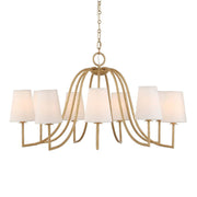 Seville 9 Light Gold Finish Chandelier 42 Inch Wide