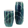 Uttermost 18170 Tranquil Duo Ceramic Vases Blue Green and White Reactive Glaze Set of 2