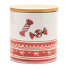 Set of 4 Candy Canister – Peppermint Christmas Treat Jars by Melrose