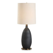 Bower matte black ceramic table lamp