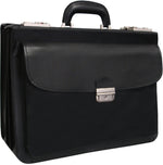 Amerileather Modern Attache Leather Executive Briefcase – Top Grain Cowhide Construction with Sleek Form and Professional Interior Layout